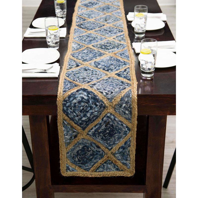 Gleason Cotton Geometric Indoor Rug, Table Runner 1'2" x 8'