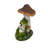 14" Reading Frog Mushroom Solar LED Statue