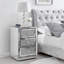 Stella Mirrored Bedside Table 3 Drawers Textured Modern Design