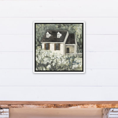 Cottage in the Woods - Reproduction sur toile avec cadre flottant