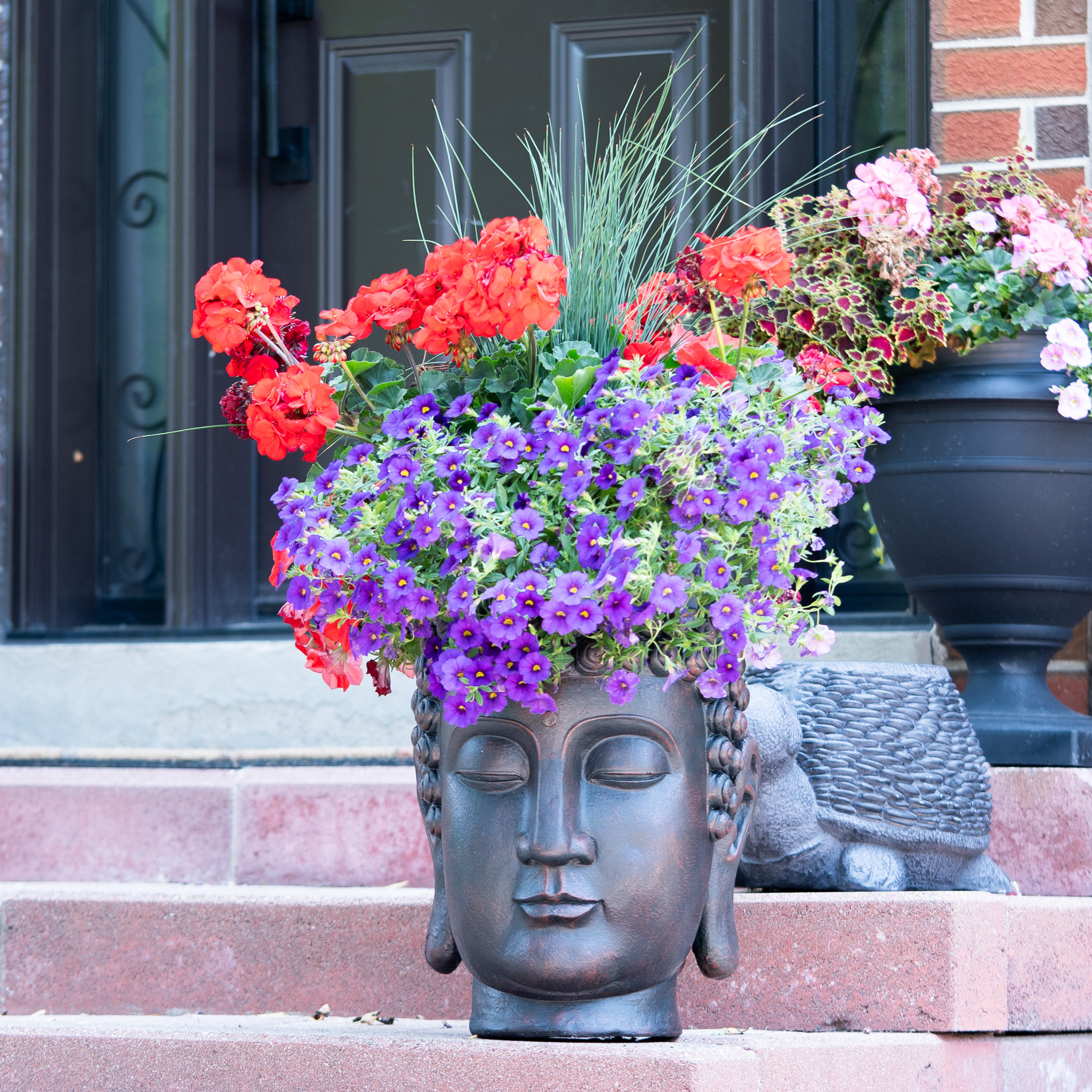 Bungalow Rose Olumide Indoor Outdoor Large Buddha Planter, Unique Home