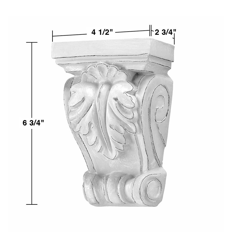 Moulure couronnée H 6 3/4 po x l 4 1/2 po x P 6 3/4 po