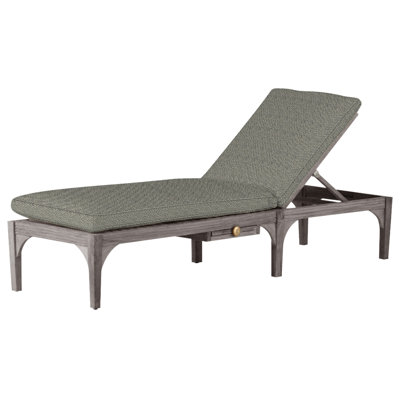 Club Teak 82.38" Long Reclining Single Chaise with Cushions