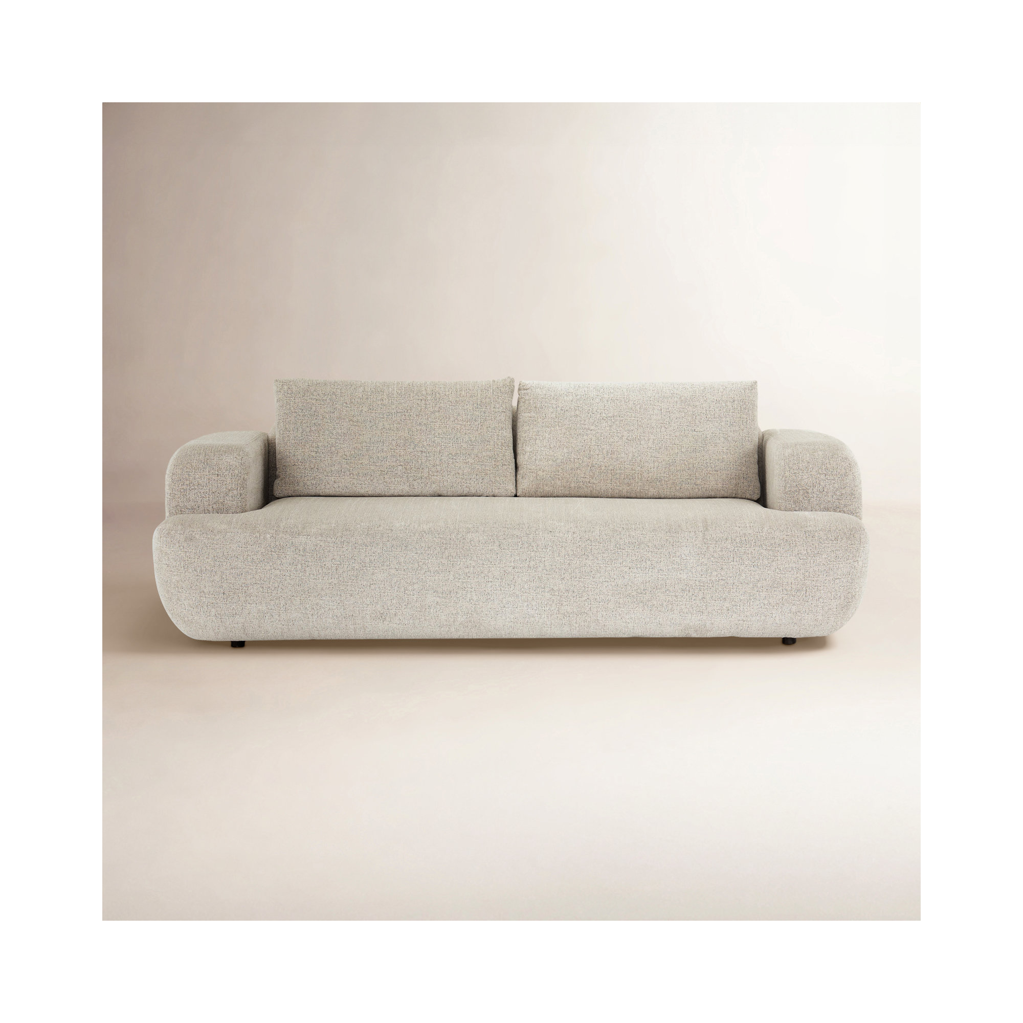 Fontaine 90'' Upholstered Sofa, Beige 100% Polyester