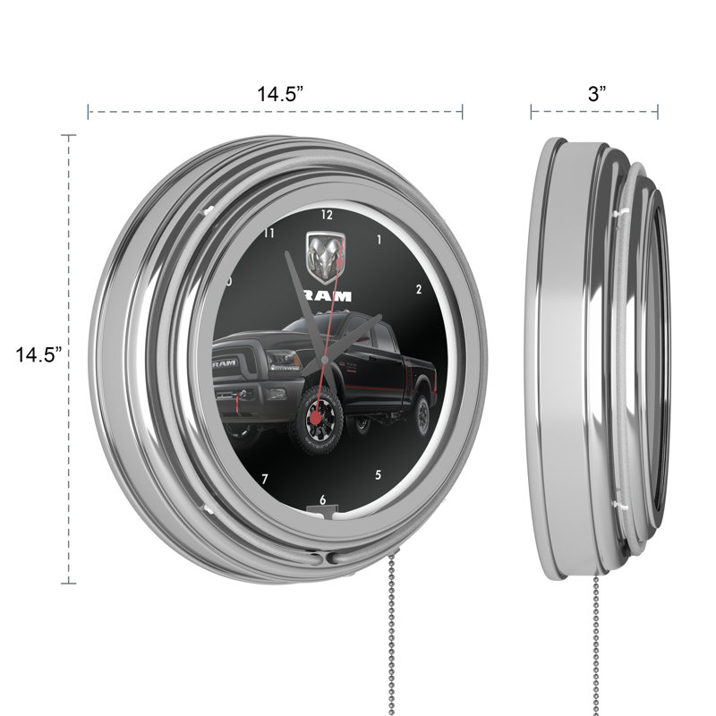 Horloge murale 14,5 po, Blanc / noir