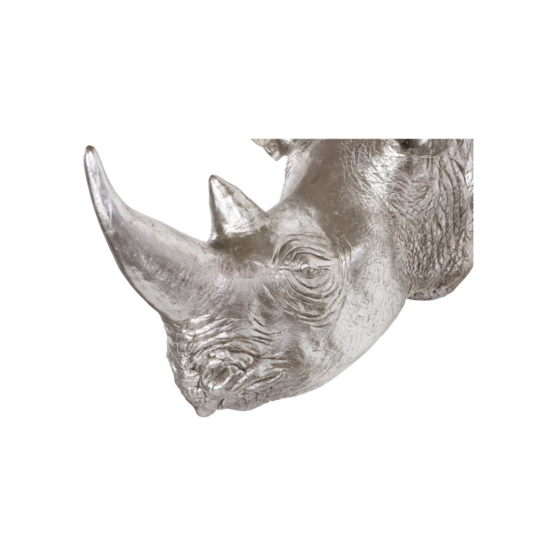 Animals Rhino Wall Décor, Silver