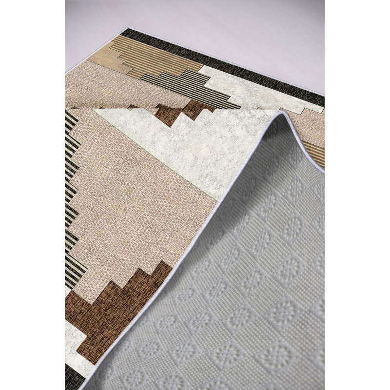 Eco-Friendly Area Rug (2 ft x 3.3 ft), 100% Polyester, 650 g/m² | Antibacterial & Non-Slip PVC Dot Underside, Pile Height: 0.2 inches | Machine Washable, Digital Print Design, Perfect for Living Room & Bedroom Decor