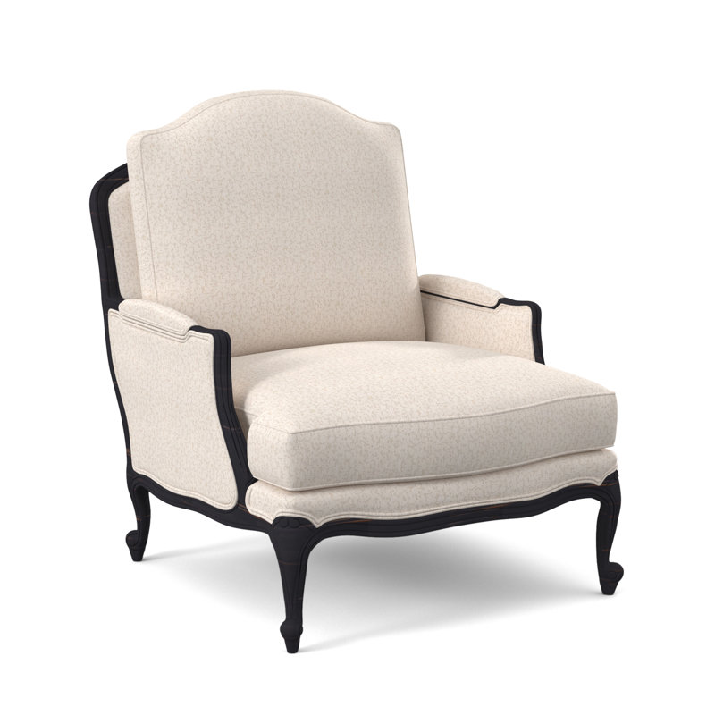 Fauteuil St. Helena, Ébène vintage, Lin ensoleillé