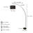 78" Black Arch Floor Lamp with KD Shade – Sleek, Contemporary Lighting for Any Room-1512196608-1512196611