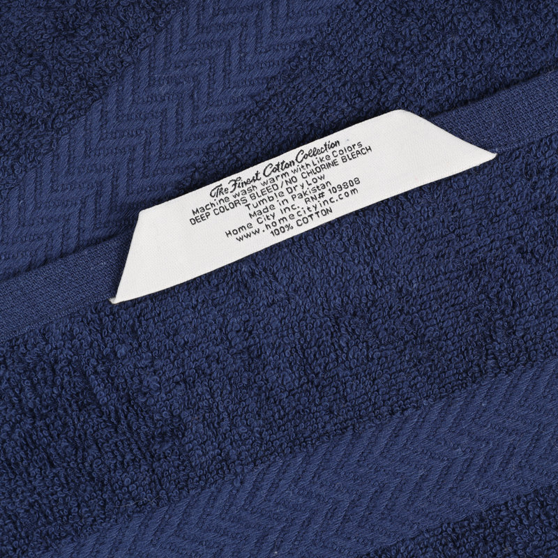 Ensemble de serviettes 18 pièces Josann Franklin, Bleu marine