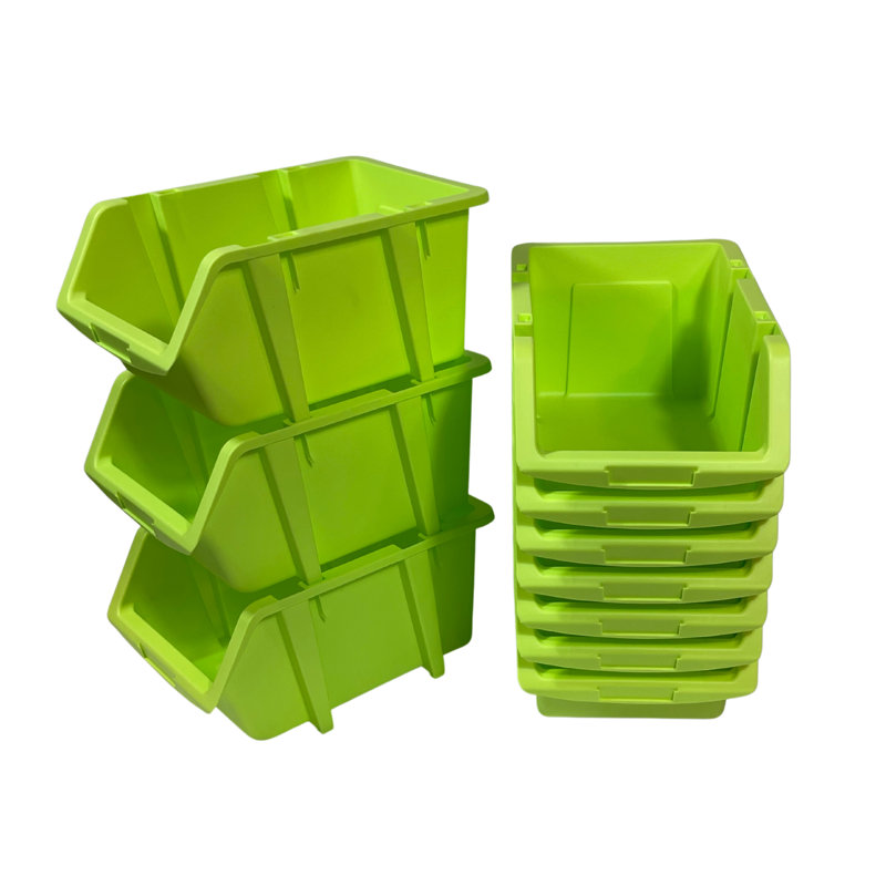 Ensemble de bacs empilables en plastique Henriha, Citron