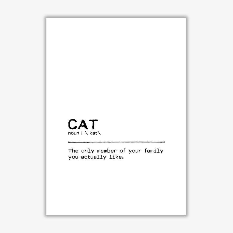Cat Family - Print, 60 cm H x 42 cm W x 1 cm D, No Frame