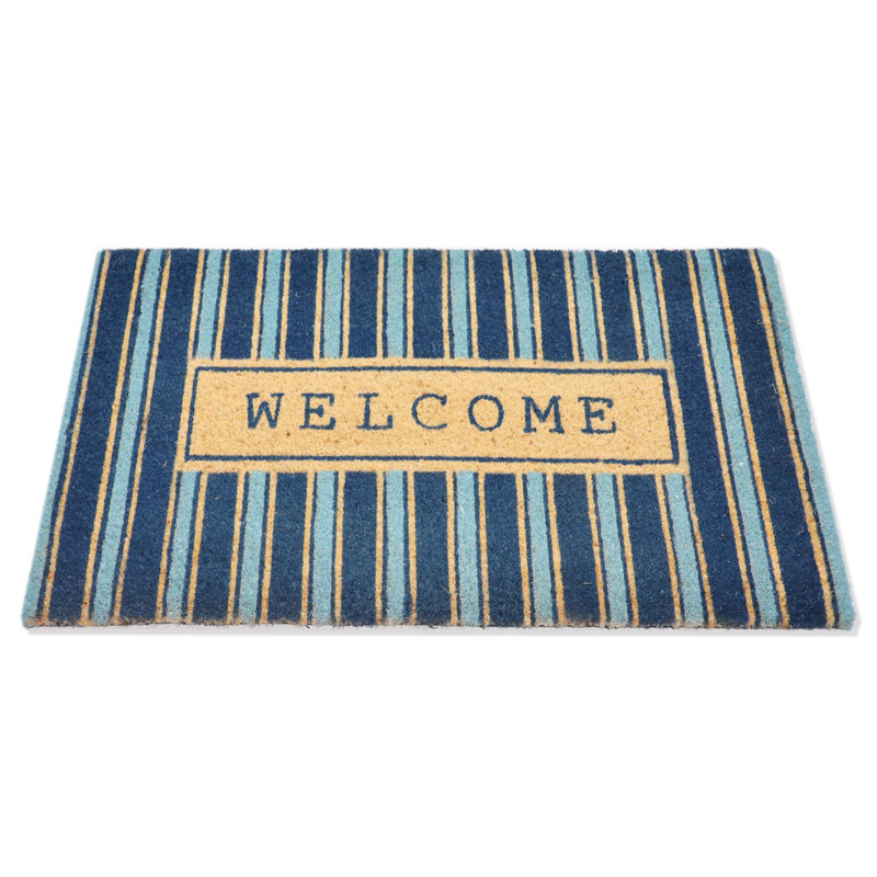 Tapis de porte en fibre de coco multicolore First Concept, 45,7 cm (l) x 76,2 cm (l)