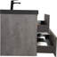 Meuble-lavabo flottant 48 po avec lavabo, armoire de rangement murale avec lavabo à quartz noir et tiroirs à fermeture en douceur entièrement assemblés, gris ciment Edi-Series-1002858678