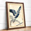 Heron in Flight Japandi - Framed Print-1830552699-1830552583