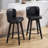  Swivel Upholstered Solid Wood Counter Stool (Set of 2)-932096391