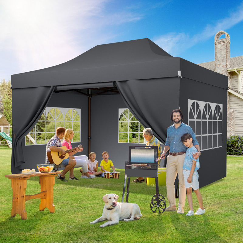 10x15 Hexagonal Tube Pointed Roof Brown Tube, White 2