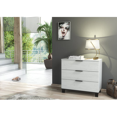 Areta 80cm W 3 - Drawer Chest of Drawers