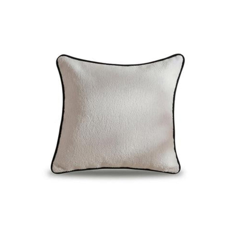 Square Cushion Cover, Ivory/Black