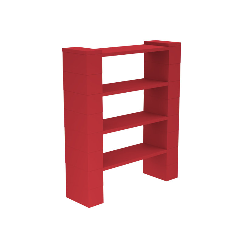 EverBlock 4 Level Shelving Kit, Red