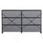 Commode 6 tiroirs avec grands tiroirs en tissu, noir-754215426-754215431