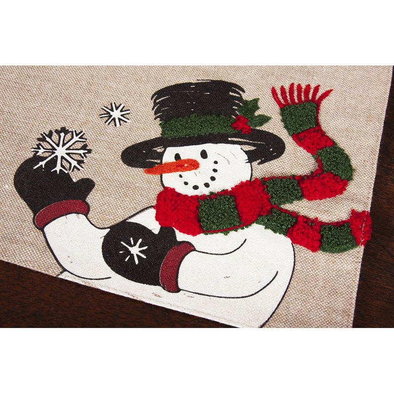 Napperon de Noël joyeux bonhomme de neige