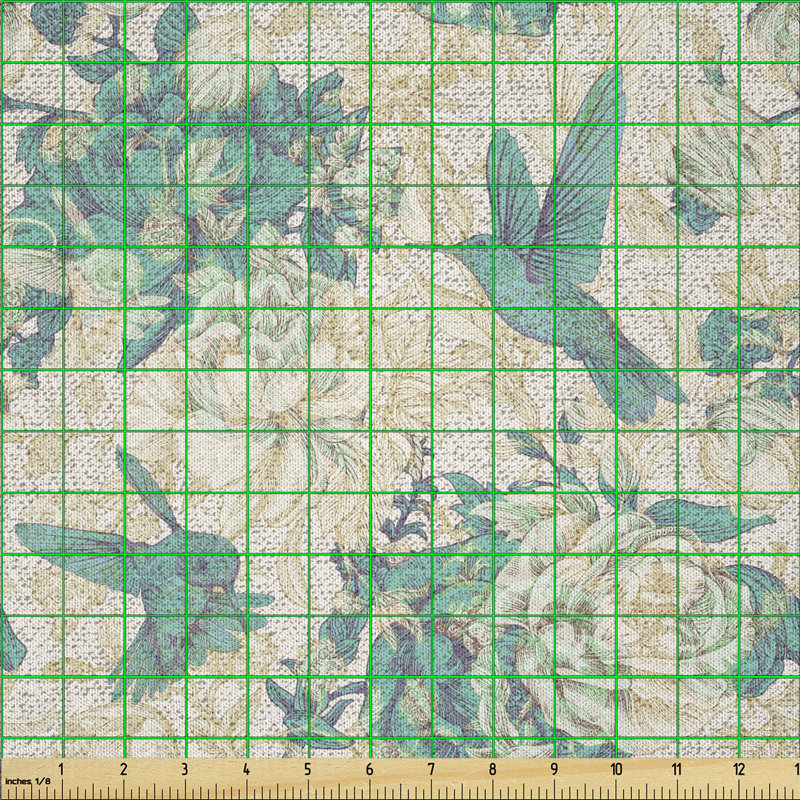 Daryn Birds and Leaves Grunge Multi-Purpose Fabric