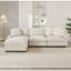 Canapé modulaire en forme de L moderne en polyester beige avec rangement pour la maison