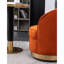 Fauteuil pivotant en velours orange-1576783903