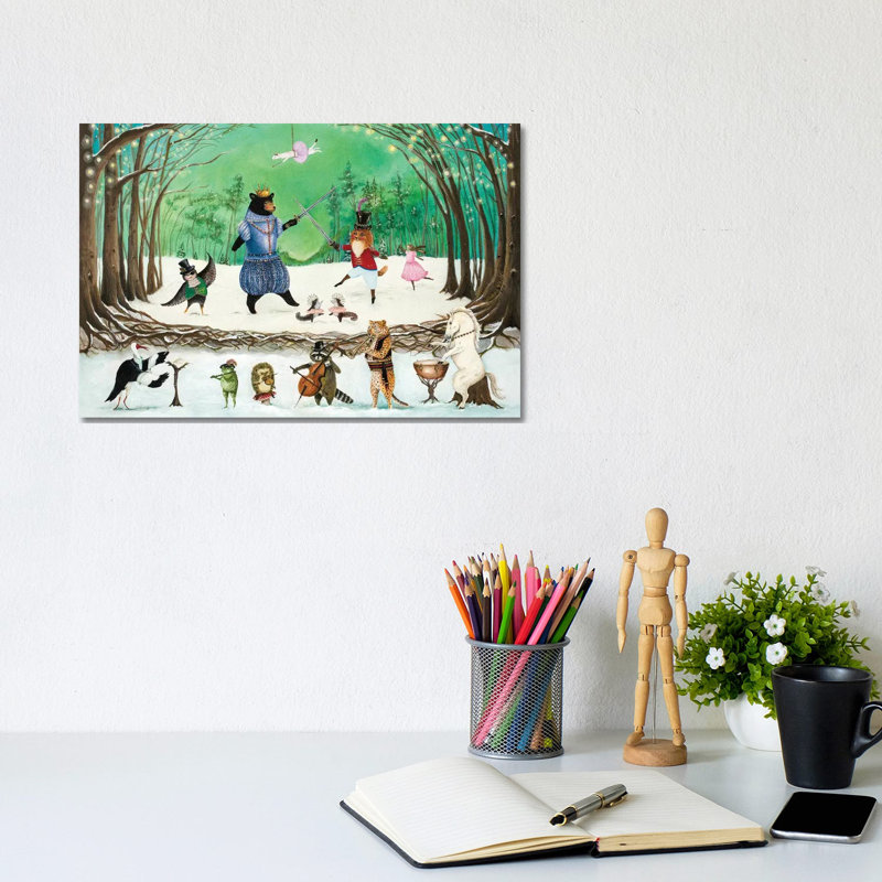 The Waltz Of Winter by Jahna Vashti - Wrapped Canvas Painting, 20.32cm H x 30.48cm W x 1.91cm D