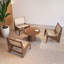 Chaise d'appoint moderne de style Mid-Century, chaise longue en rotin pour le salon, chaise en bois de coin Boho pour chambre à coucher et balcon, noyer