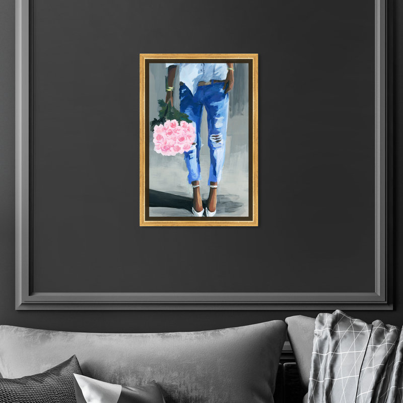 «Me and My Bouquet», reproduction d'impression, H 15 po x l 10 po, Cadre doré
