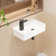 Turner 18" x 10'' White Ceramic Rectangular Wall Mount/Vessel Sink, Small Bathroom Sink
