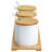 Gibson Elite Gracious Dining 10 Piece Fine Ceramic Condiment Jars Serving Set In White