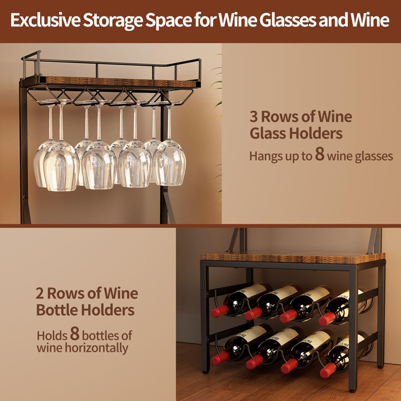 Wine Glass Rack Brown