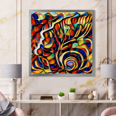 Abstrait, impression d'art mural moderne sur bois