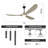 3-Blade Modern Classic Ceiling Fan with Remote Control & LED Light Kit Included-1408528733-1398290150