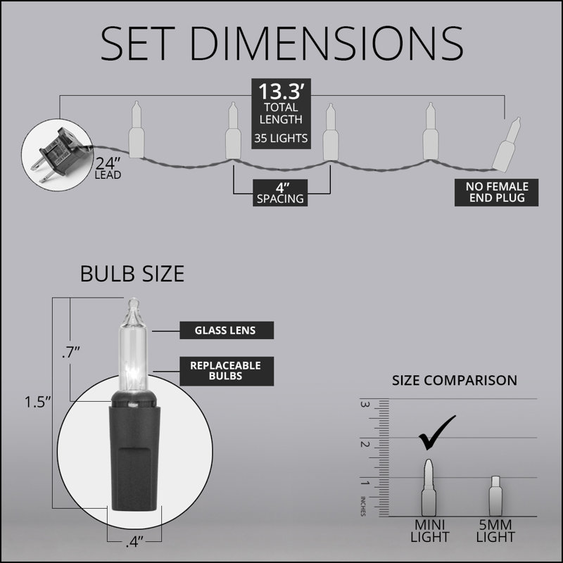 160'' String Lights, Multi