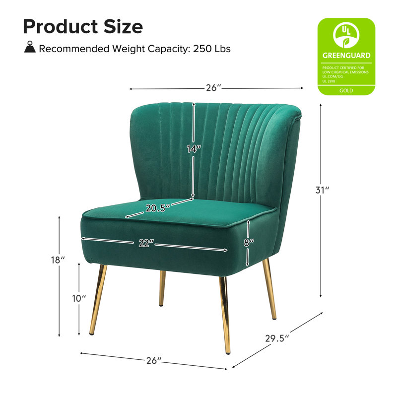 Fauteuil d'appoint Euclid, Velours vert