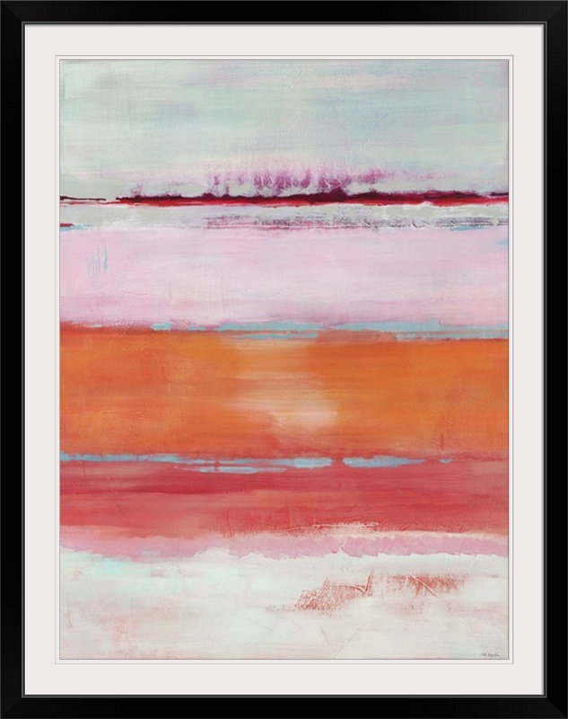 «Glensperth Persimmon Jump» par Jill Martin, reproduction d'art, Cadre noir, H 32 po x l 26 po x P 1 po