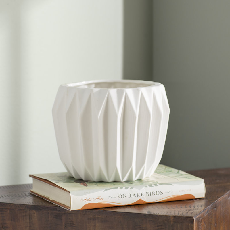 Pot de fleurs en céramique Harvey, H 6 po x l 7,75 po x p 7,75 po