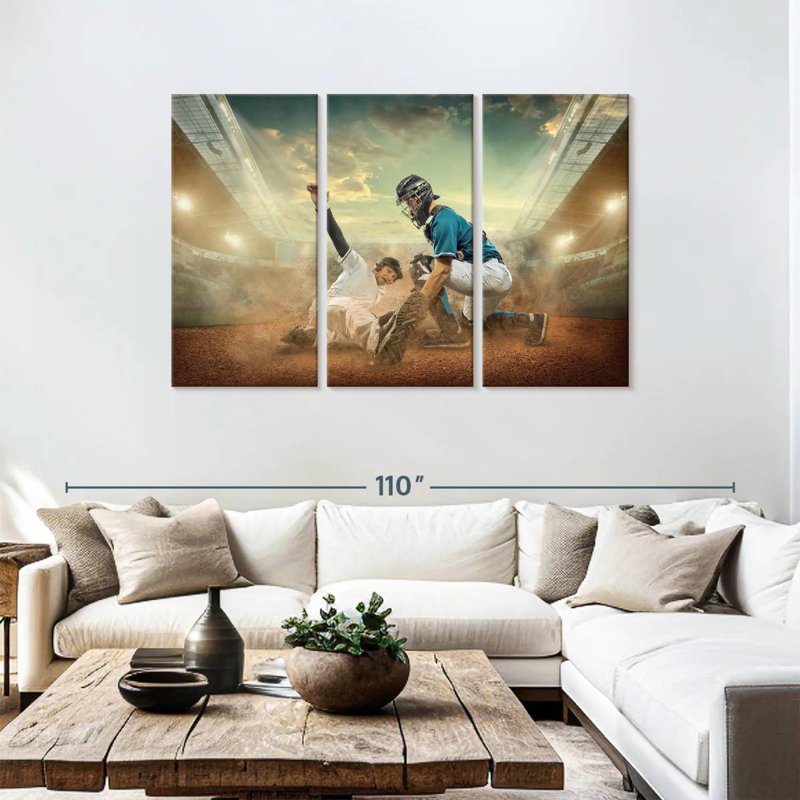 Sireci Baseball Action, 48" H x 74" W