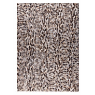 Lucida Cowhide Geometric Indoor Rug