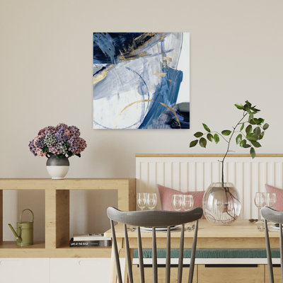 Blue Halo II Abstract Geometric Modern Art