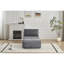 Canapé modulaire en mousse à mémoire de forme moderne, méridienne simple pour le salon, canapé modulaire Cloud pour animaux de compagnie, tissu en velours côtelé, repose-pieds mobile, aucun assemblage requis, gris-639460934