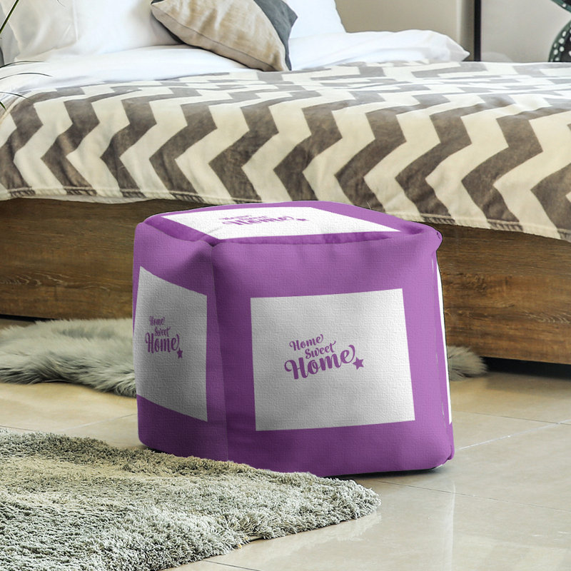 Repose-pieds à cubes casper the home, Violet