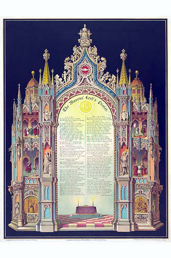 « symbols masonic lord prayer » par huncke, impression, H 30 po x l 20 po