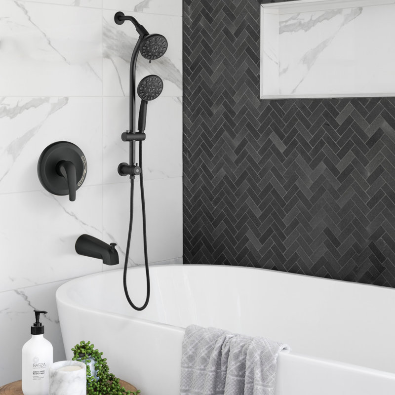 Modern And Stylish Multifunctional Shower Combination 7-spray, Matte Black