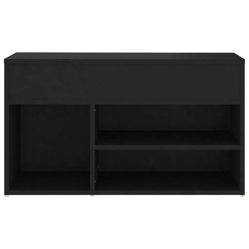 5 Pair Shoe Storage Bench, Black