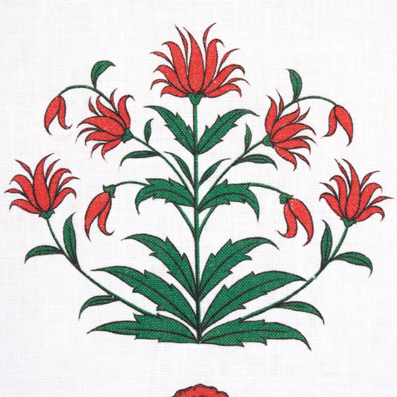 Tissu à coquelicots Schumacher x Marie-Anne Oudejans, Rouge